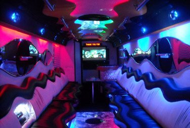 Luxurious interior of our Charter bus in Stockton, CA, for a special occasion